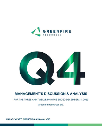 Thumbnail Greenfire Resources Financial Report 2023-q4