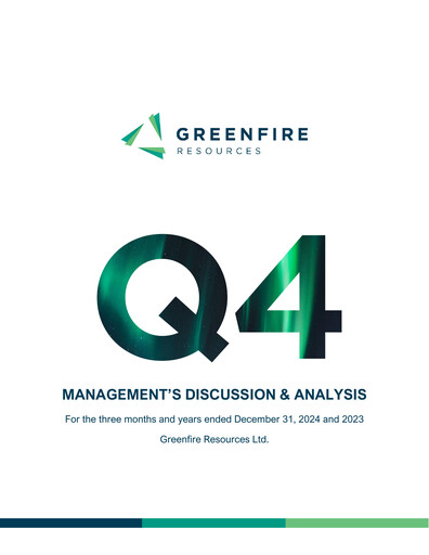 Thumbnail Greenfire Resources Financial Report 2024-q4