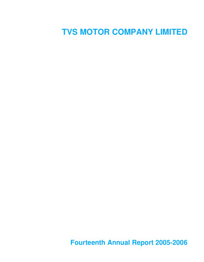 Thumbnail TVS Motor Annual Report 2005-2006