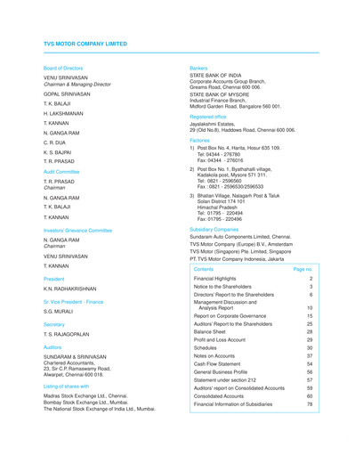 Thumbnail TVS Motor Annual Report 2006-2007