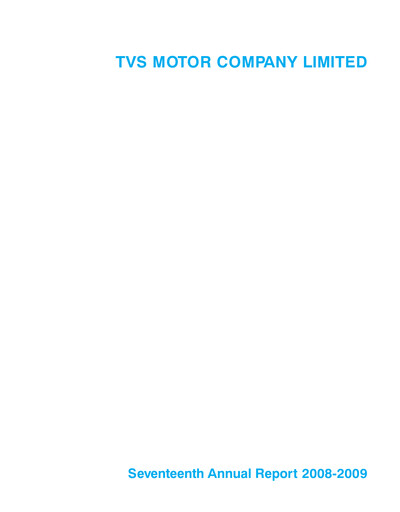 Thumbnail TVS Motor Annual Report 2008-2009