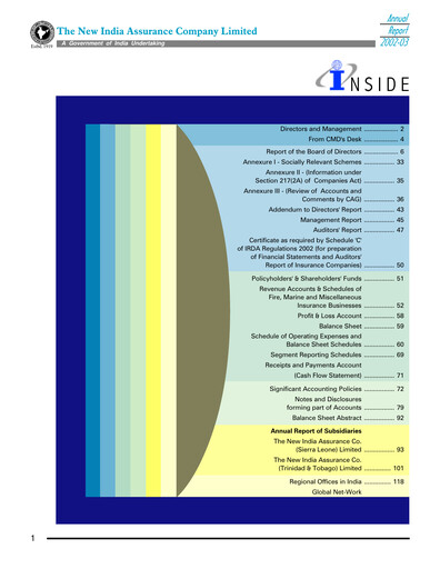 Thumbnail New India Assurance
 Annual Report 2002-2003