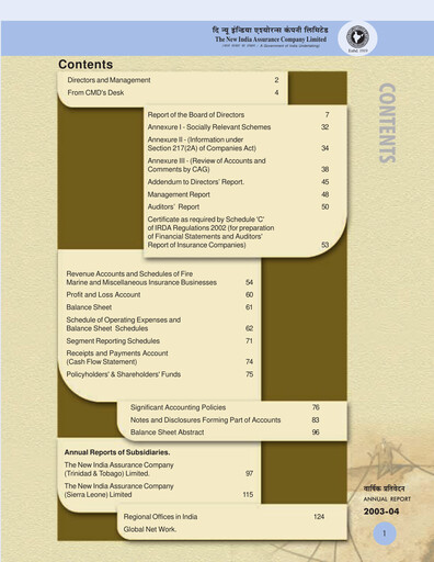 Thumbnail New India Assurance
 Annual Report 2003-2004