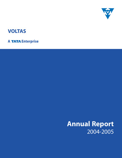 Thumbnail Voltas
 Annual Report 2004-2005