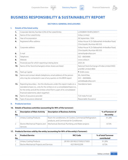 Thumbnail Voltas
 ESG Report 2025-2026
