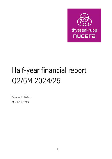 Miniature thyssenkrupp nucera Rapport semestriel 2024-h1