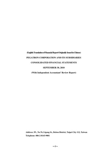 Thumbnail Pegatron Quarterly Report 2010-q3