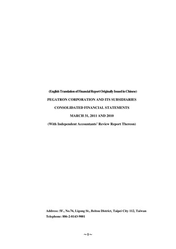 Thumbnail Pegatron Quarterly Report 2011-q1