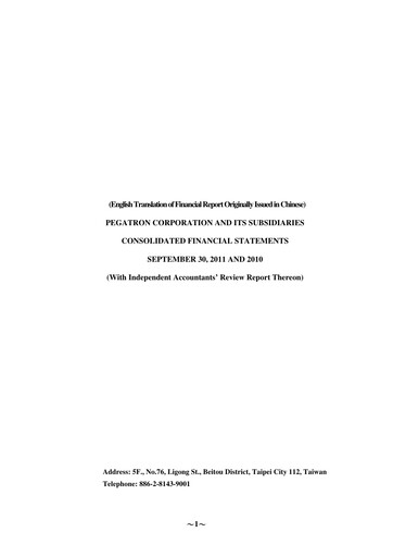 Thumbnail Pegatron Quarterly Report 2011-q3