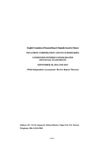 Thumbnail Pegatron Quarterly Report 2014-q3