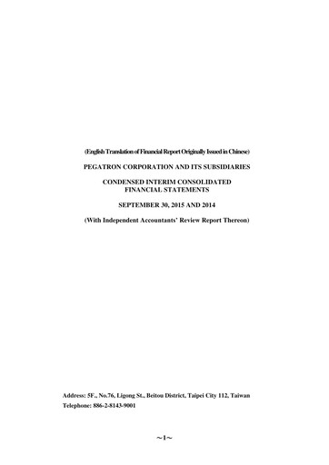 Thumbnail Pegatron Quarterly Report 2015-q3