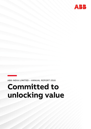 Thumbnail ABB India
 Annual Report 2016