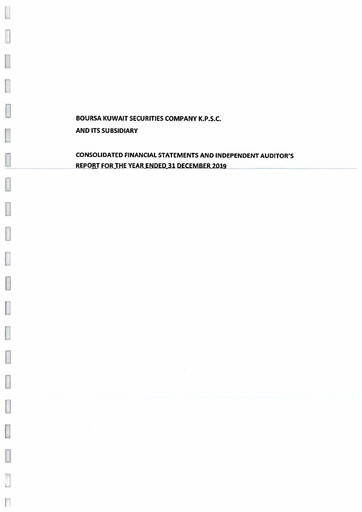 Miniature Boursa Kuwait Securities Company Bilan financier 2019