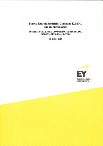 Miniature Boursa Kuwait Securities Company Bilan financier 2023-h1