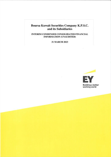 Miniature Boursa Kuwait Securities Company Bilan financier 2023-q1