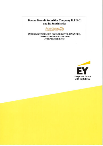 Miniature Boursa Kuwait Securities Company Bilan financier 2025-9m