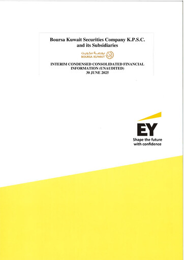 Miniature Boursa Kuwait Securities Company Bilan financier 2025-h1