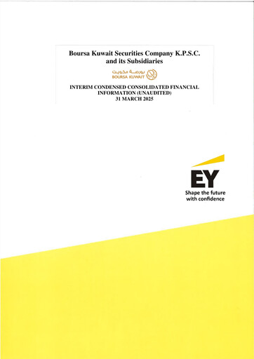 Miniature Boursa Kuwait Securities Company Bilan financier 2025-q1