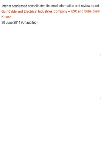 Thumbnail Gulf Cable and Electrical Industries Company - KPSC Financial Statement 2011-h1