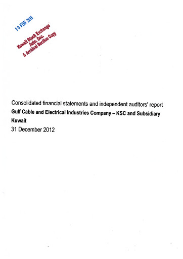 Thumbnail Gulf Cable and Electrical Industries Company - KPSC Financial Statement 2012