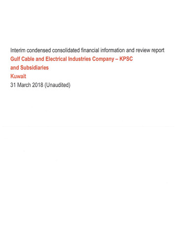 Thumbnail Gulf Cable and Electrical Industries Company - KPSC Financial Statement 2018-q1