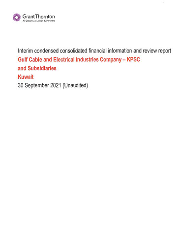 Thumbnail Gulf Cable and Electrical Industries Company - KPSC Financial Statement 2021-9m