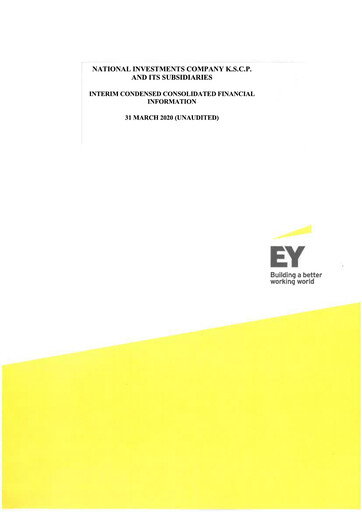 Thumbnail National Investments Company (Kuwait) Quarterly Report 2020-q1
