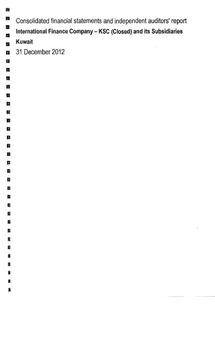 Thumbnail Arzan Financial Group for Financing and Investment Financial Statement 2012