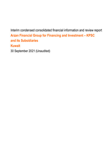 Thumbnail Arzan Financial Group for Financing and Investment Quarterly Report 2021-q3