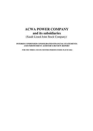 Thumbnail ACWA POWER Company Half-year Report 2022-h1