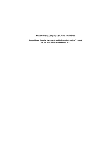 Thumbnail Mezzan Holding Company Financial Statement 2023