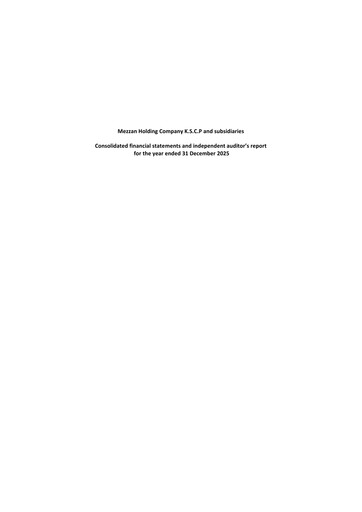 Thumbnail Mezzan Holding Company Financial Statement 2025