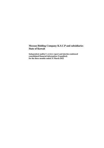 Thumbnail Mezzan Holding Company Quarterly Report 2022-q1