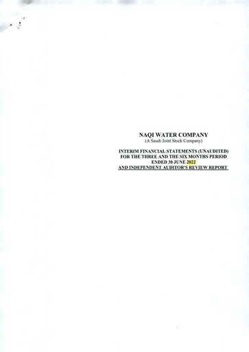 Thumbnail Naqi Water Company Financial Statement 2022-h1