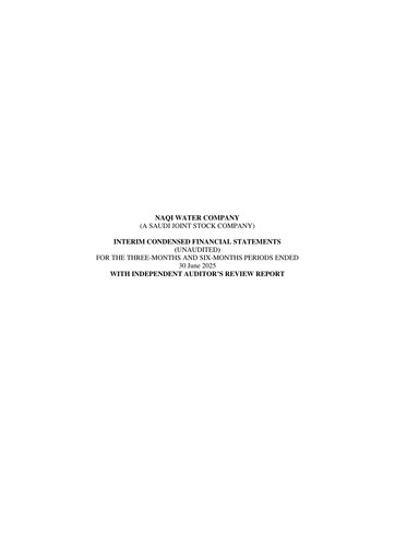 Thumbnail Naqi Water Company Financial Statement 2025-h1