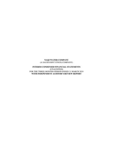 Thumbnail Naqi Water Company Quarterly Report 2024-q1
