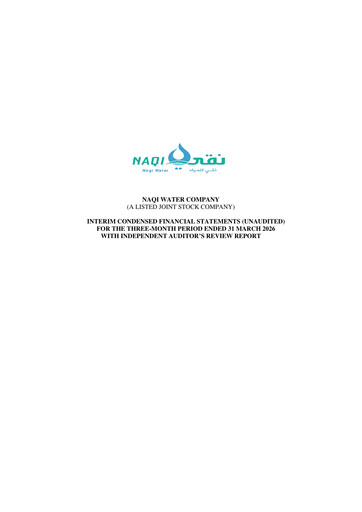 Thumbnail Naqi Water Company Quarterly Report 2026-q1