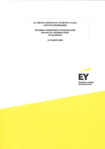 Thumbnail Al-Ahleia Insurance Quarterly Report 2024-q1