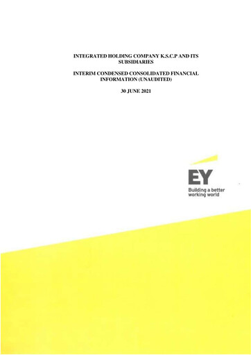 Vorschaubild Integrated Holding Company K.S.C.P. Halbjahresbericht 2021-h1