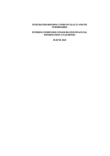 Vorschaubild Integrated Holding Company K.S.C.P. Halbjahresbericht 2022-h1
