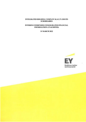Thumbnail Integrated Holding Company K.S.C.P. Quarterly Report 2022-q1