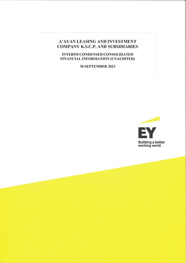 Thumbnail A'ayan Leasing and Investment Company Financial Statement 2023-9m