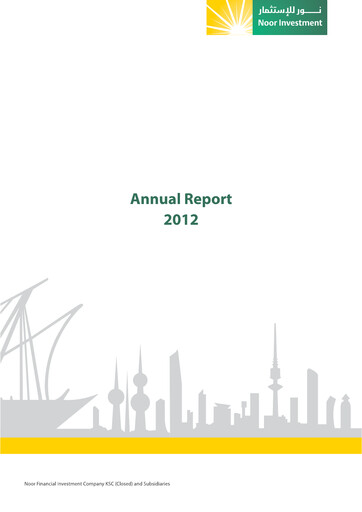 Thumbnail Noor Financial Investment Company Annual Report 2012
