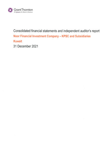 Vorschaubild Noor Financial Investment Company Finanzmitteilung 2021