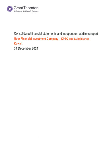 Vorschaubild Noor Financial Investment Company Finanzmitteilung 2024