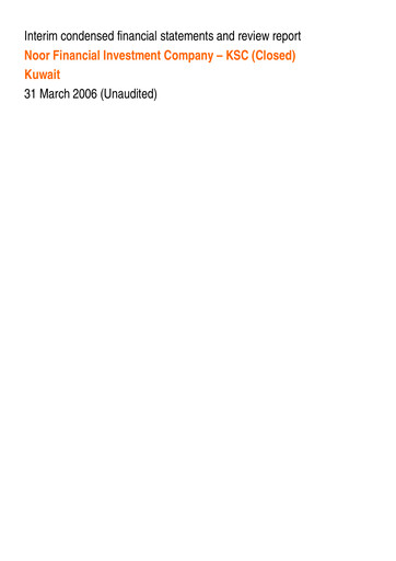 Thumbnail Noor Financial Investment Company Quarterly Report 2006-q1