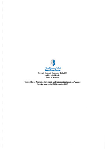 Miniature Kuwait Cement Company Rapport financier 2017