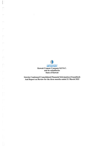 Miniature Kuwait Cement Company Rapport financier 2022-q1