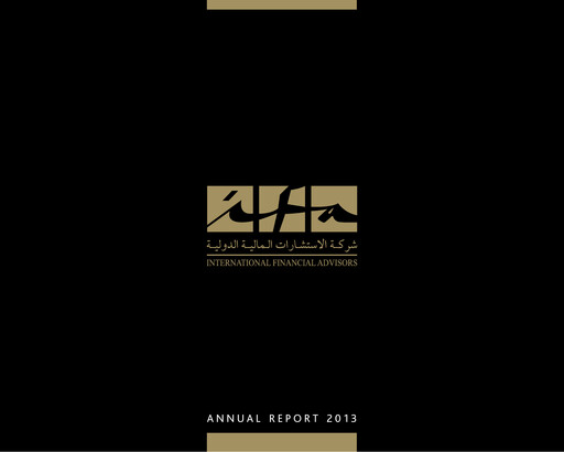 Miniature International Financial Advisors Holding Rapport annuel 2013