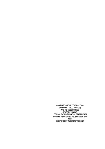 Thumbnail Combined Group Contracting Company  Financial Statement 2020